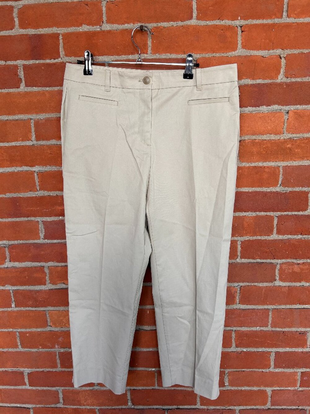 Ann Taylor Khaki Cropped Ankle Pants 10P SU25 Never Worn